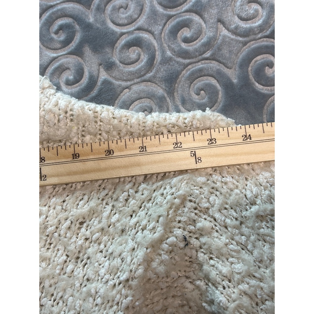 Poof Apparels Cream Textured Knit Pullover Sweater Medium‎ Comfy Casual - Picture 6 of 8
